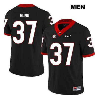 Men's Georgia Bulldogs NCAA #37 Patrick Bond Nike Stitched Black Legend Authentic College Football Jersey GZV0254JR